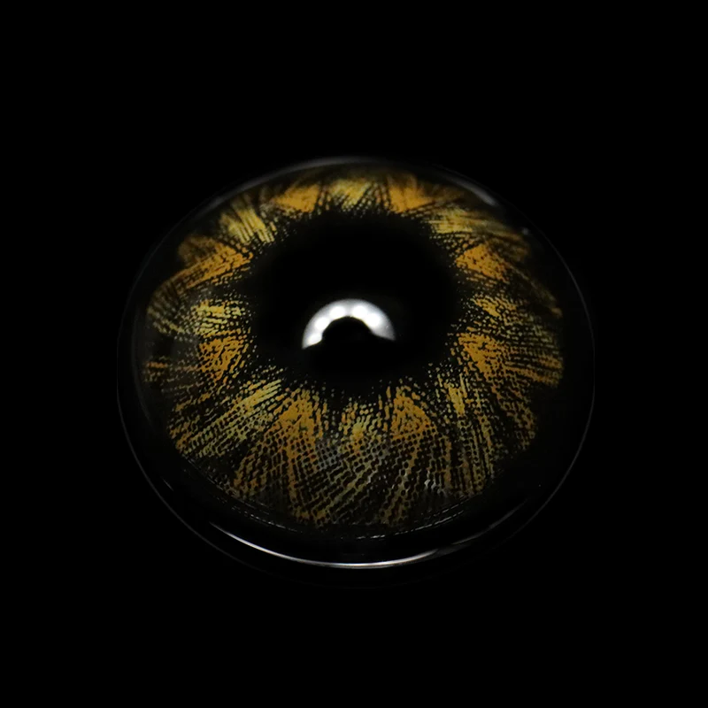 Cosplay Lemon Grass Brown Prescription Colored Contact Lenses - Roseibase