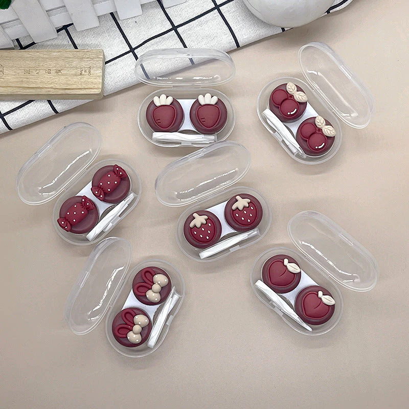 Girlhood Colored Contact Lens Case - Roseibase