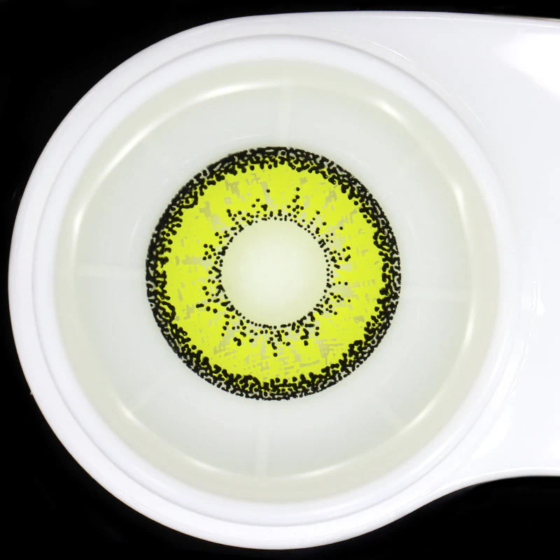 Cosplay ICE Yellow Prescription Colored Contact Lenses - Roseibase