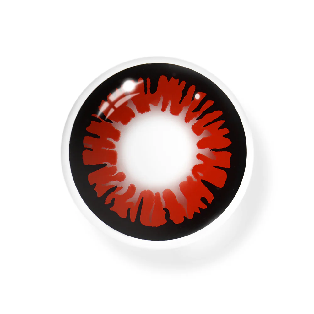Cosplay Spark Red Colored Contact Lenses - Roseibase