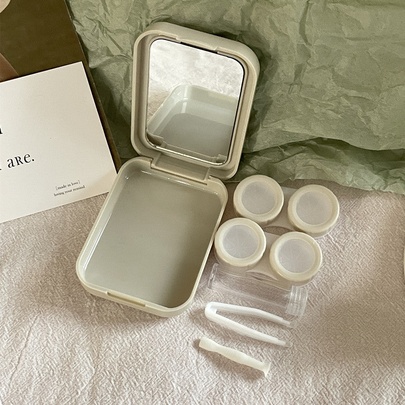 Ins Oil Painting Tulip Colored Contact Lens Case - Roseibase