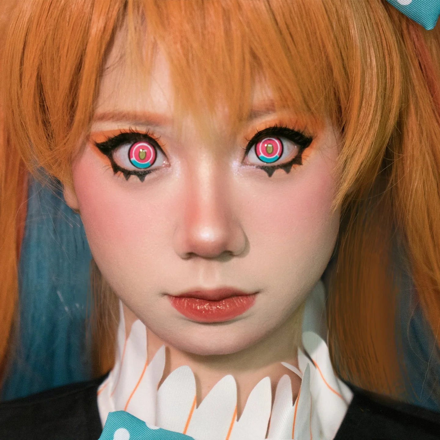 Cosplay Titan Pink Colored Contact Lenses - Roseibase
