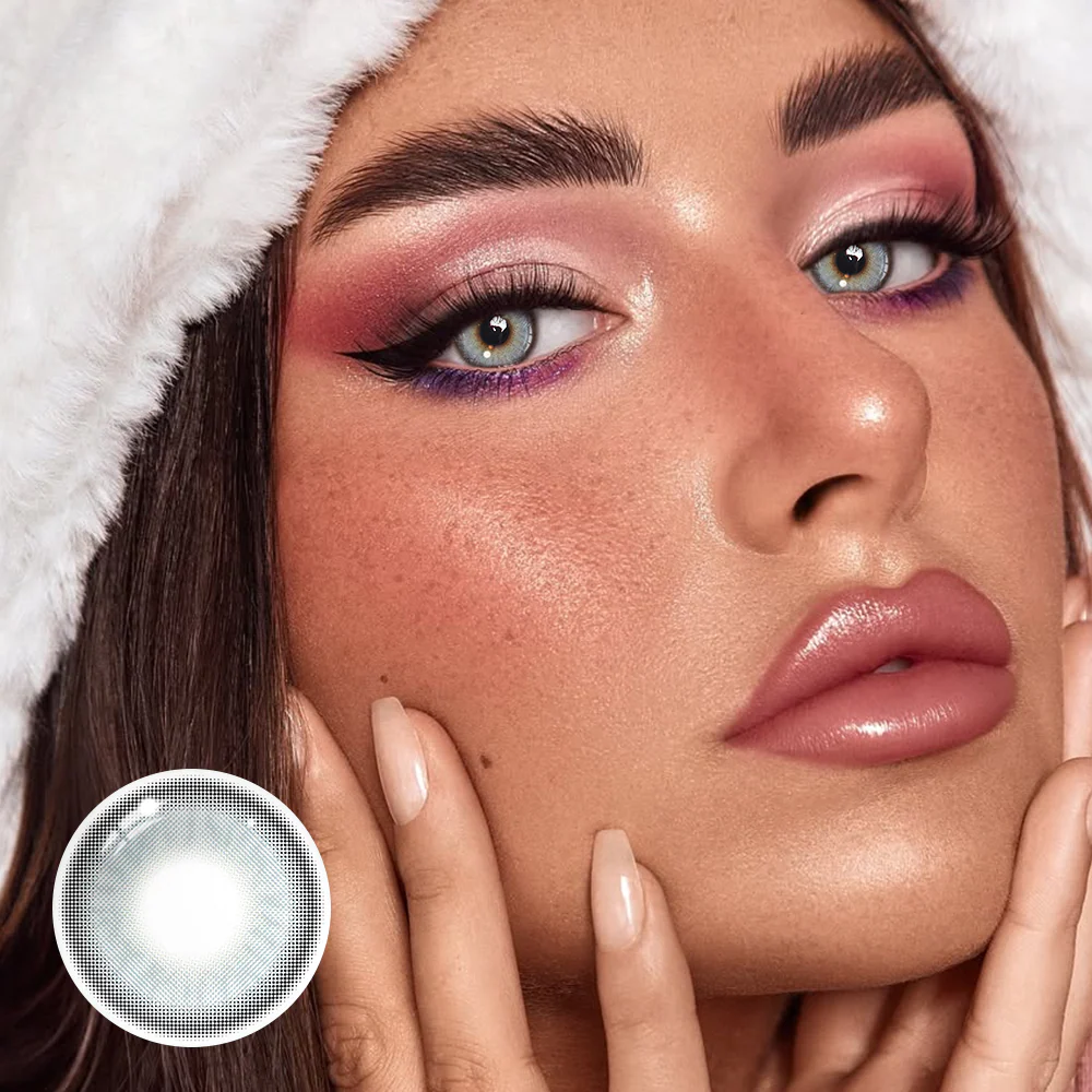 Himalaya Light Blue Prescription Colored Contact Lenses - Roseibase