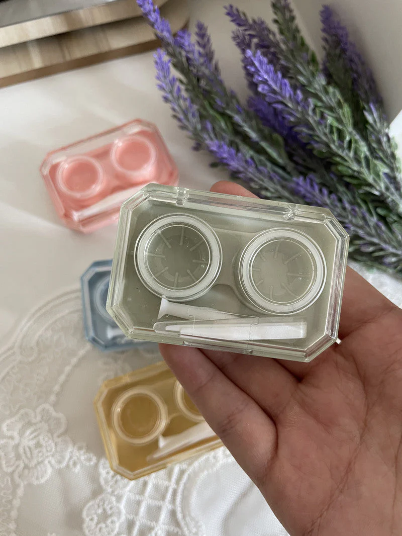 Mini Colored Contact Lens Case - Roseibase