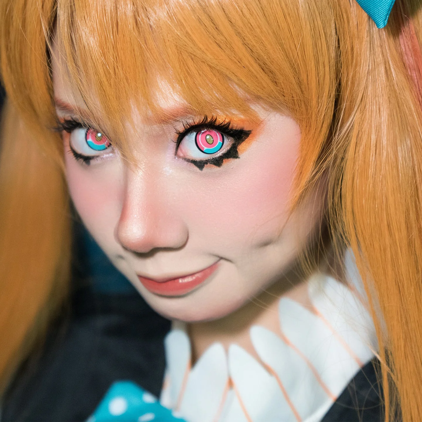 Cosplay Titan Pink Colored Contact Lenses - Roseibase