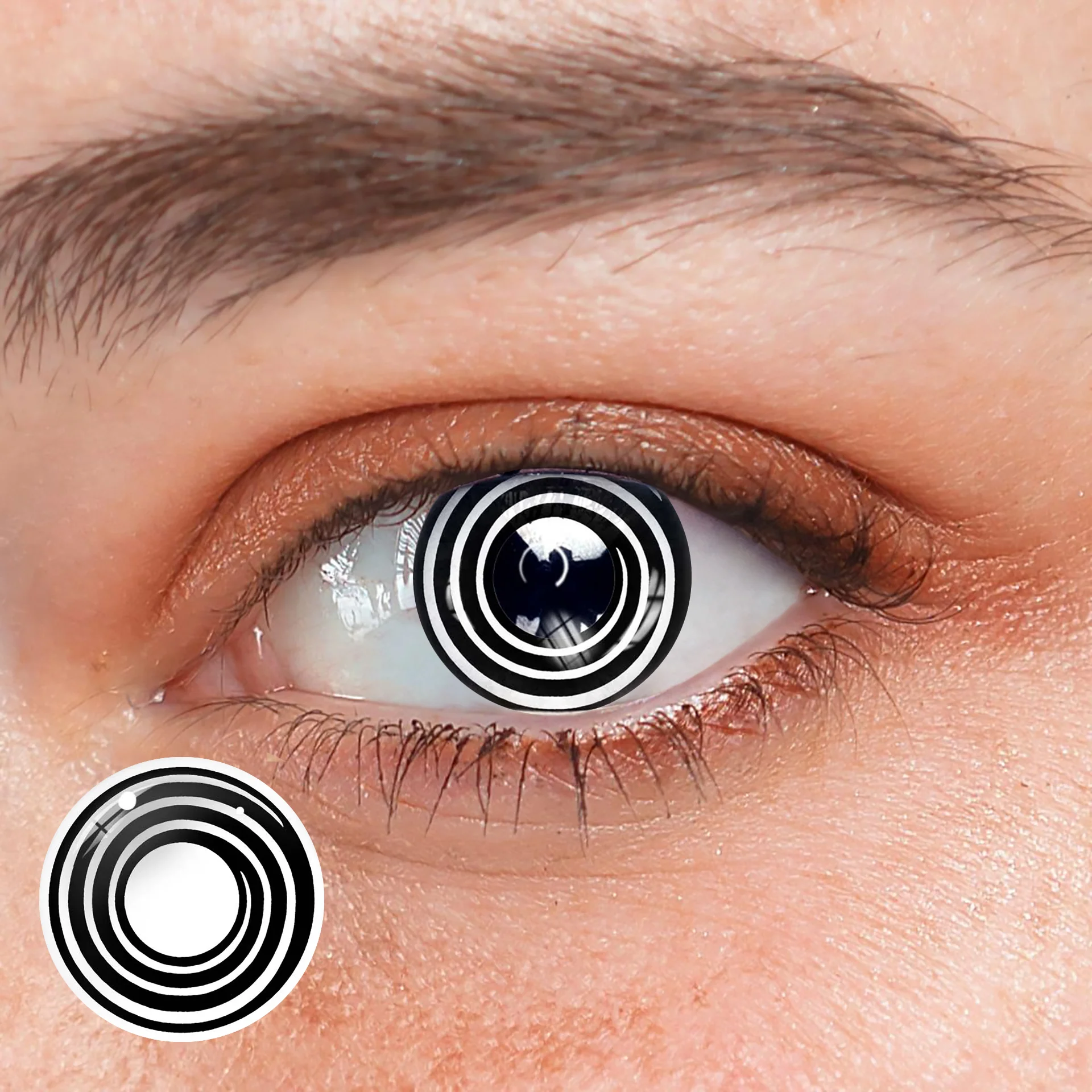 Cosplay Circle Black Contact Lenses - Roseibase