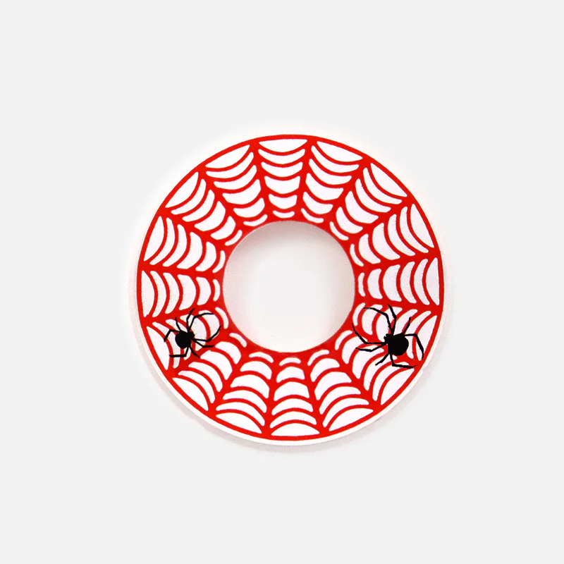 Halloween Spider Web Red Contact Lenses - Roseibase