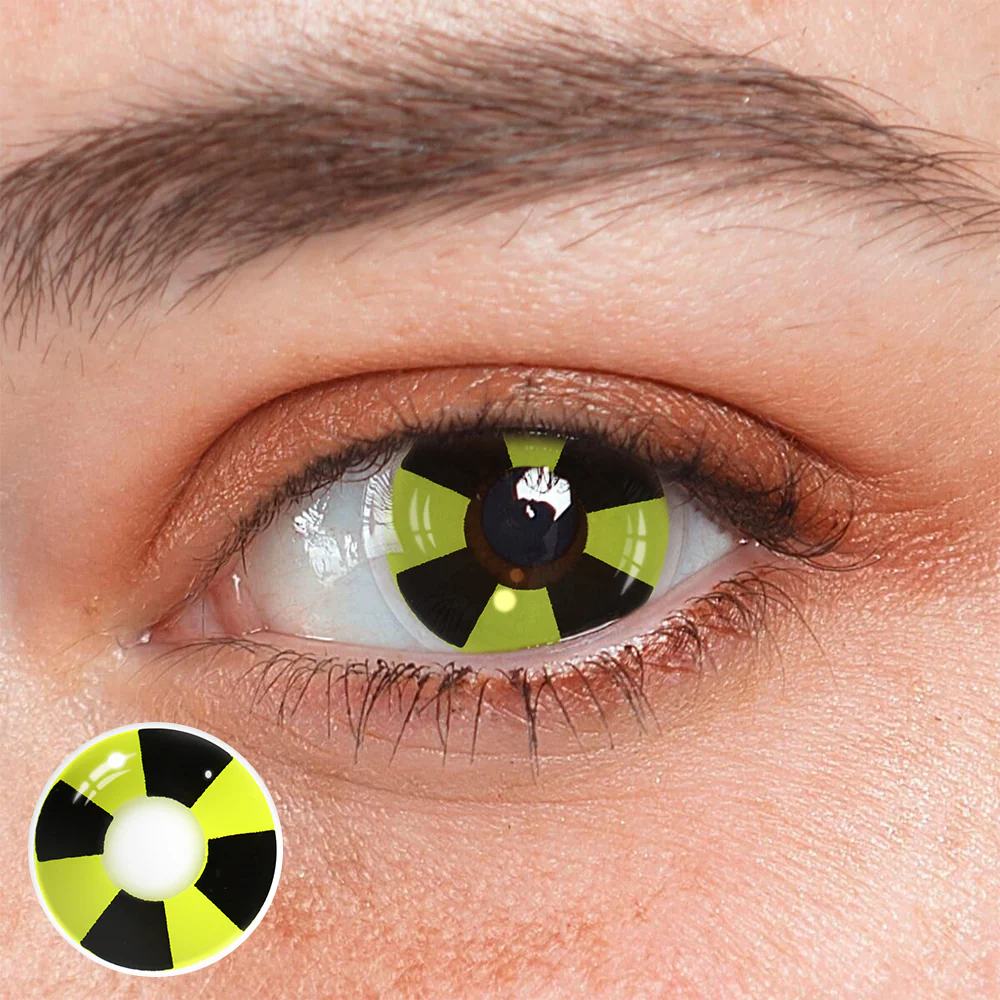 Cosplay Circus Light Yellow Colored Contact Lenses - Roseibase