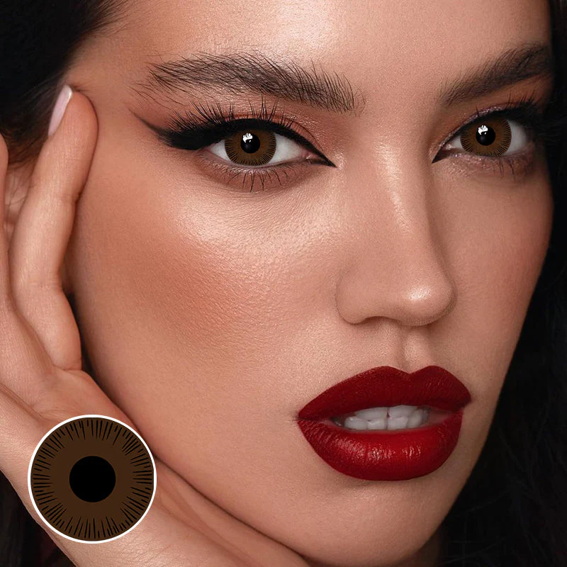 Bramble Dark Brown Prosthetic Lenses - Roseibase