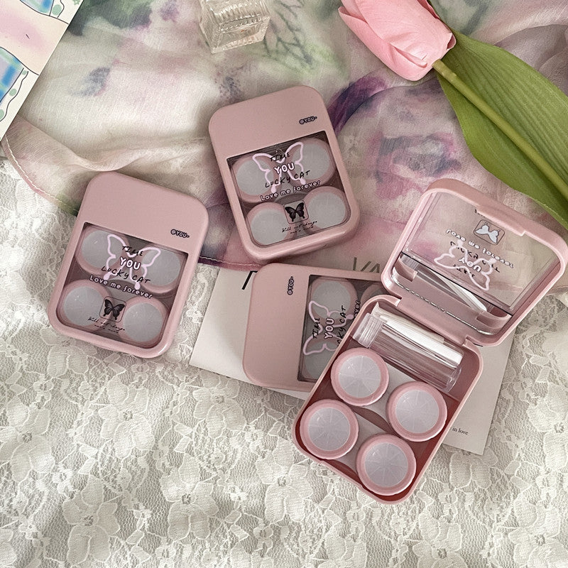 Cool Butterflies Colored Contact Lens Case - Roseibase