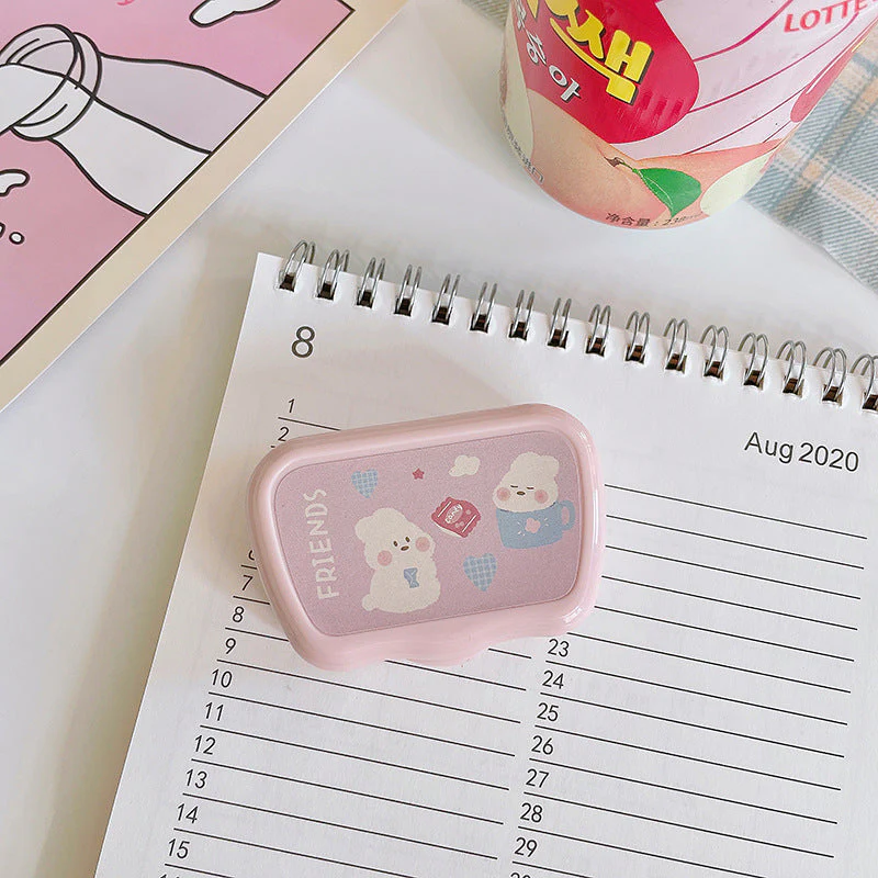 Cute Bear Colored Contact Lens Case - Roseibase