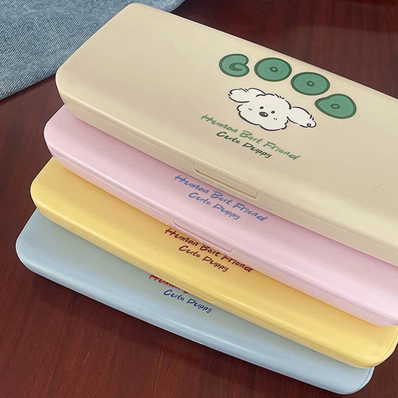 Cute Puppy Thickened Colored Contact Lens Case - Roseibase