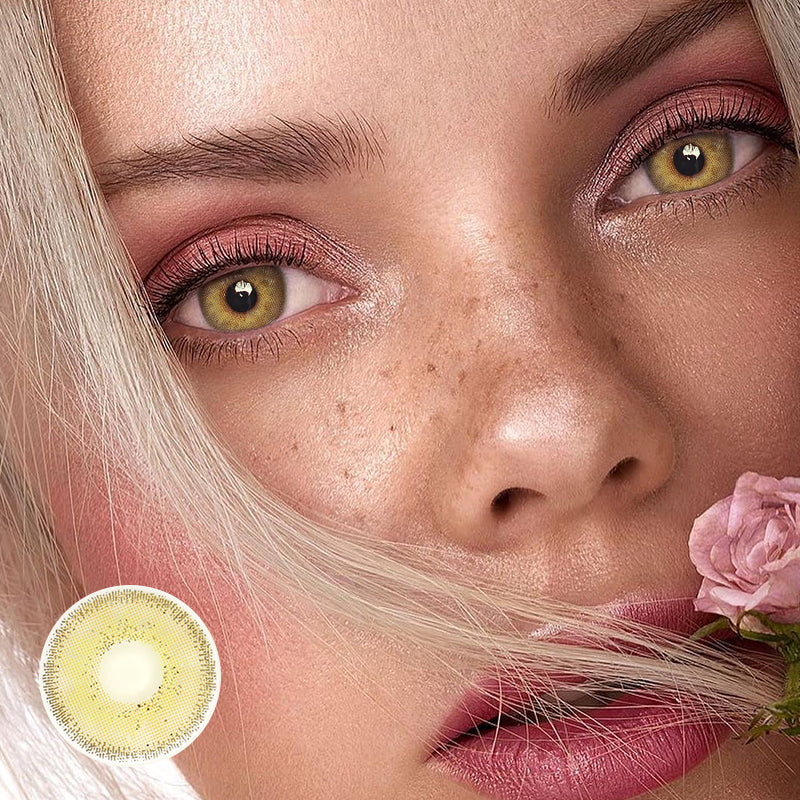 Danica Lava Orange Colored Contact Lenses - Roseibase