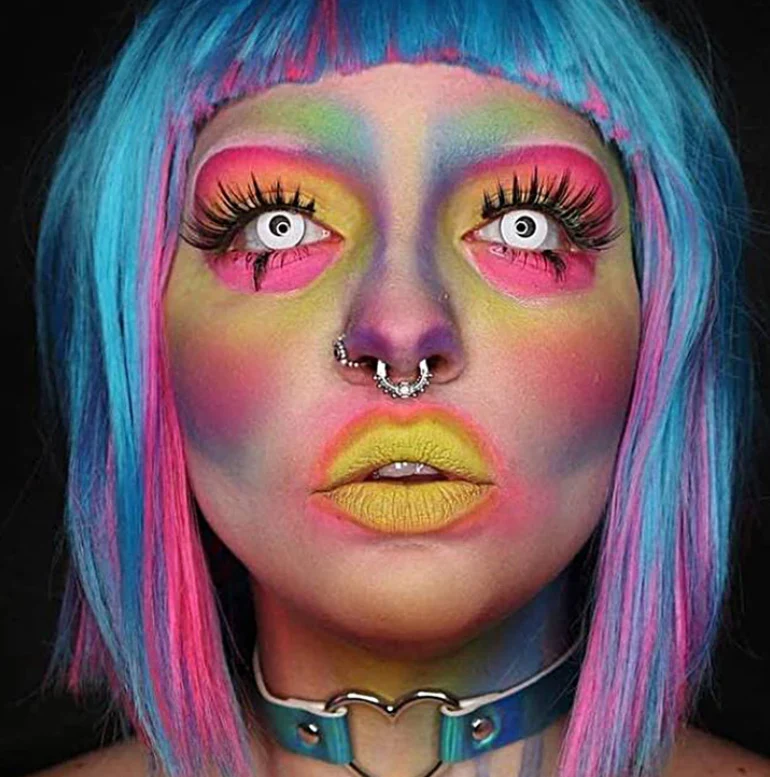 Halloween Whiteout Colored Contact Lenses - Roseibase