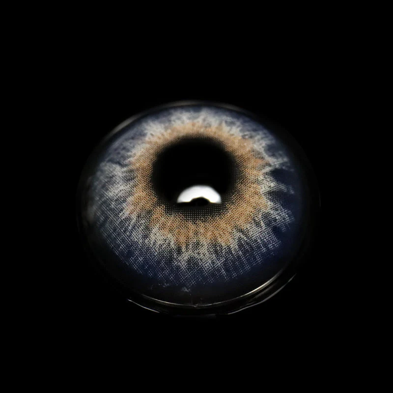Margaret Dark Blue Colored Contact Lenses - Roseibase