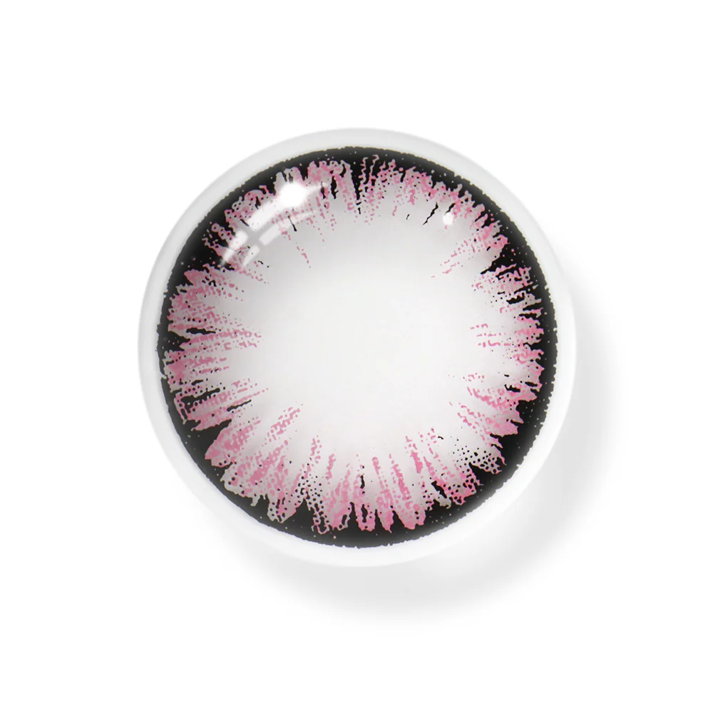 Cosplay Big Eye Girl Pink Prescription Colored Contact Lenses - Roseibase
