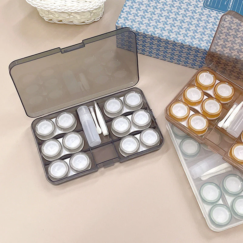 6 Pairs Colored Contact Lens Case - Roseibase