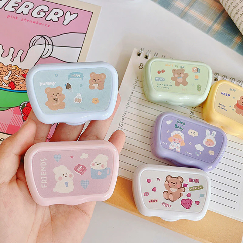 Cute Bear Colored Contact Lens Case - Roseibase