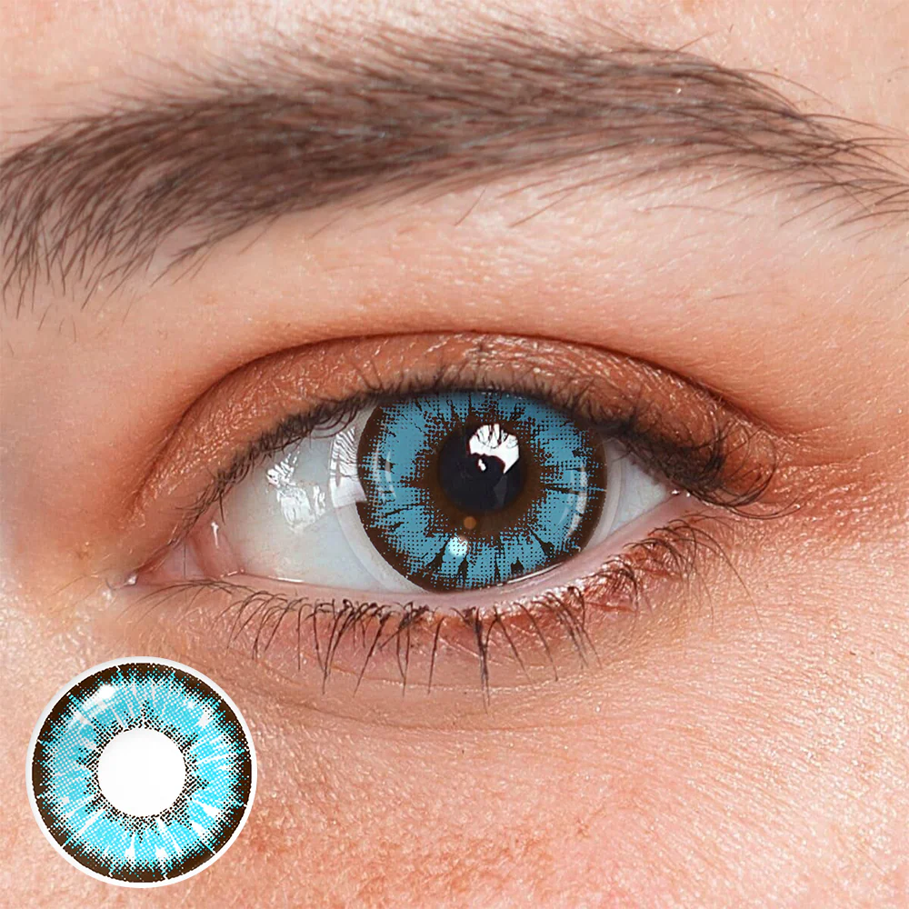 Cosplay Jujutsu Kaisen UJ Blue Prescription Colored Contact Lenses - Roseibase