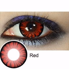 Halloween Miracle Red Prescription Colored Contact Lenses - Roseibase