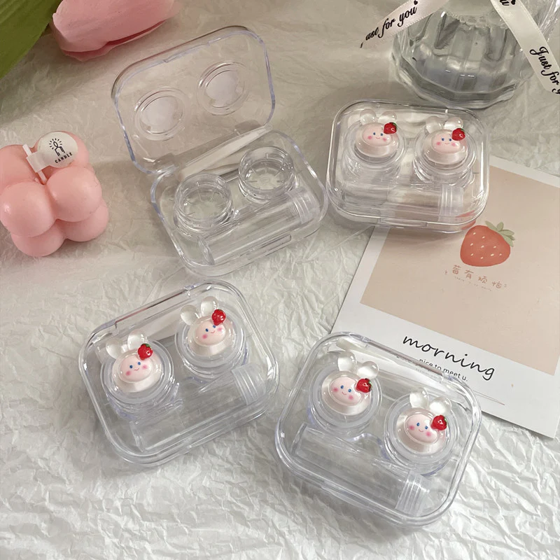 Mini Rabbit Colored Contact Lens Case - Roseibase