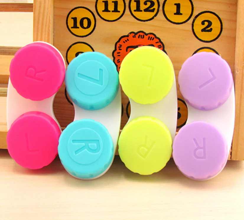 Candy Colors Multicolor Colored Contact Lens Case - Roseibase