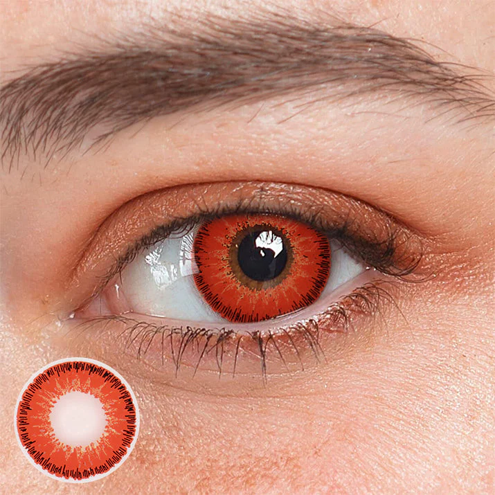 Cosplay Indians Red Colored Contact Lenses - Roseibase