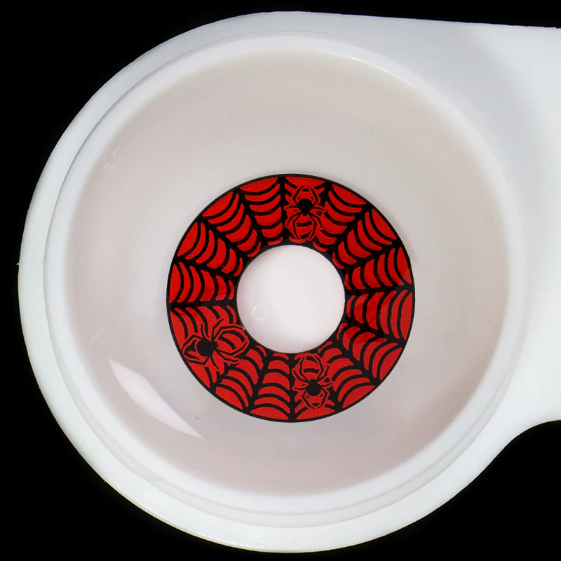 Halloween SpiderWeb Black Colored Contact Lenses - Roseibase