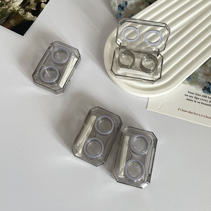 Ins Mini Simple Colored Contact Lens Case - Roseibase