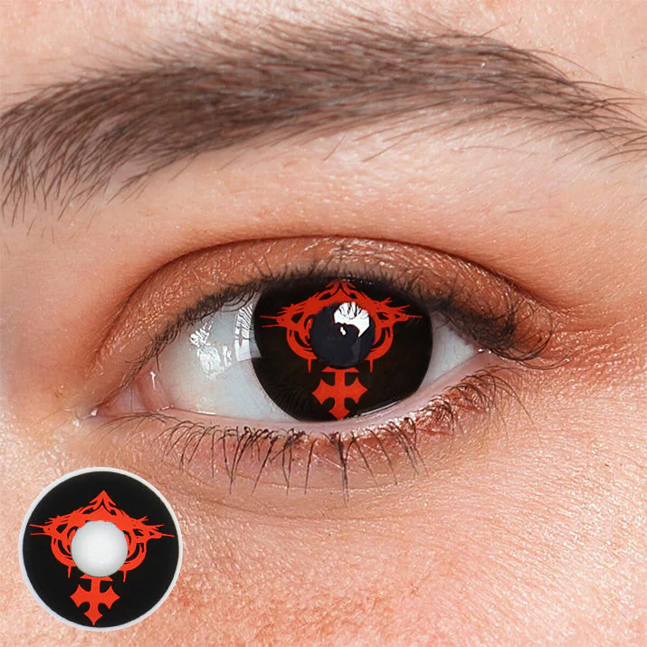 Cosplay Totem Red Colored Contact Lenses - Roseibase