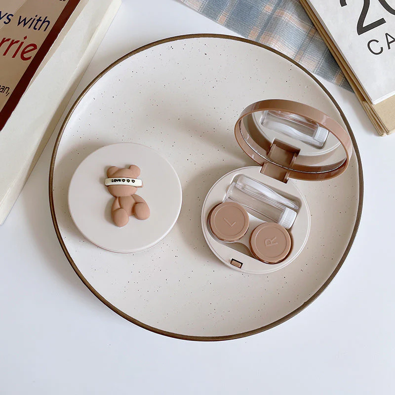 Cute Puppy Colored Contact Lens Case - Roseibase