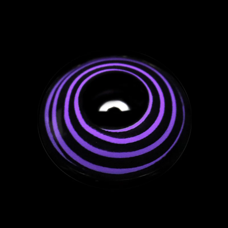 Cosplay Circle Line Black Purple Colored Contact Lenses - Roseibase
