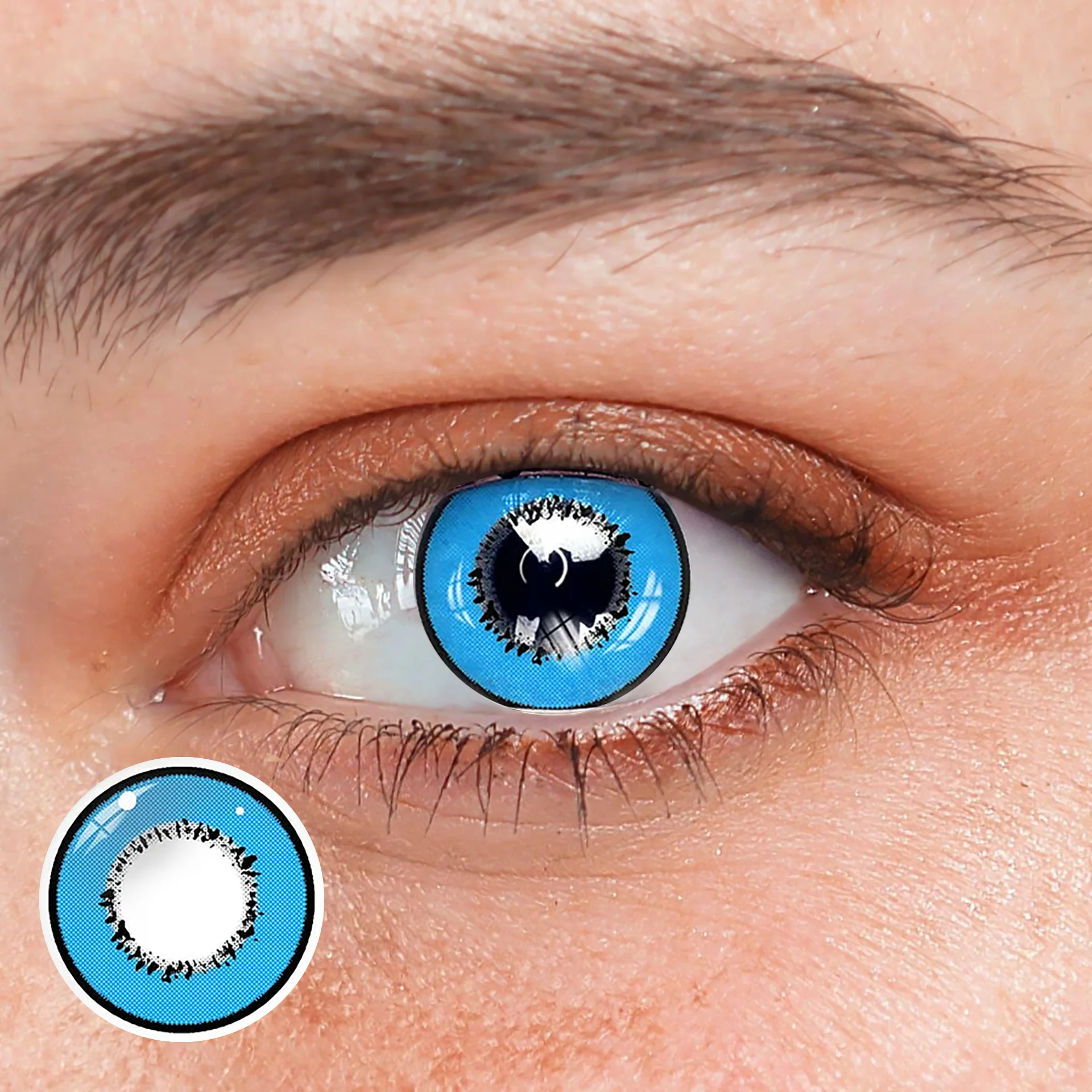 Cosplay Element Blue Prescription Colored Contact Lenses - Roseibase
