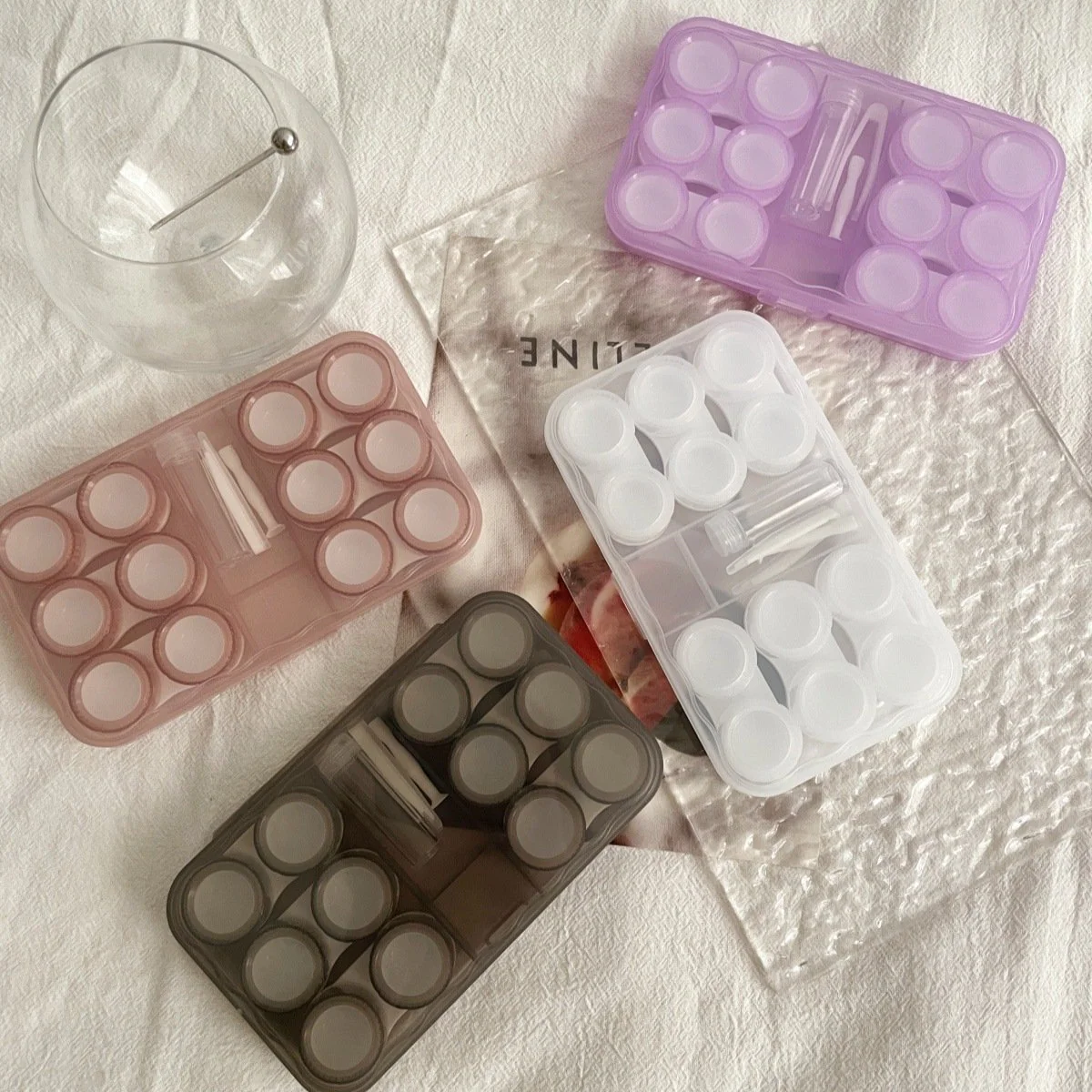 Ins Retro Cold Style Colored Contact Lens Case - Roseibase