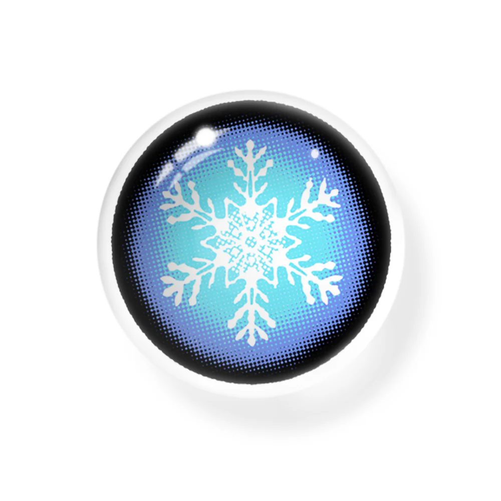 Cosplay Snow Flake Blue Colored Contact Lenses - Roseibase