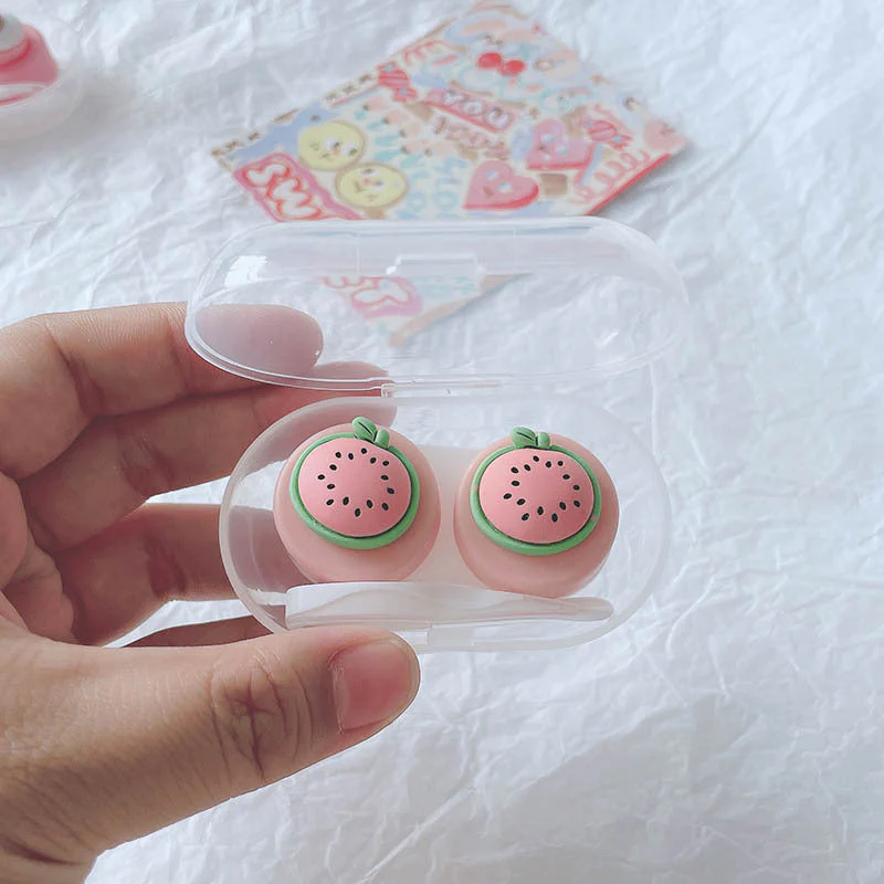 Cute Fruit Colored Contact Lens Case - Roseibase