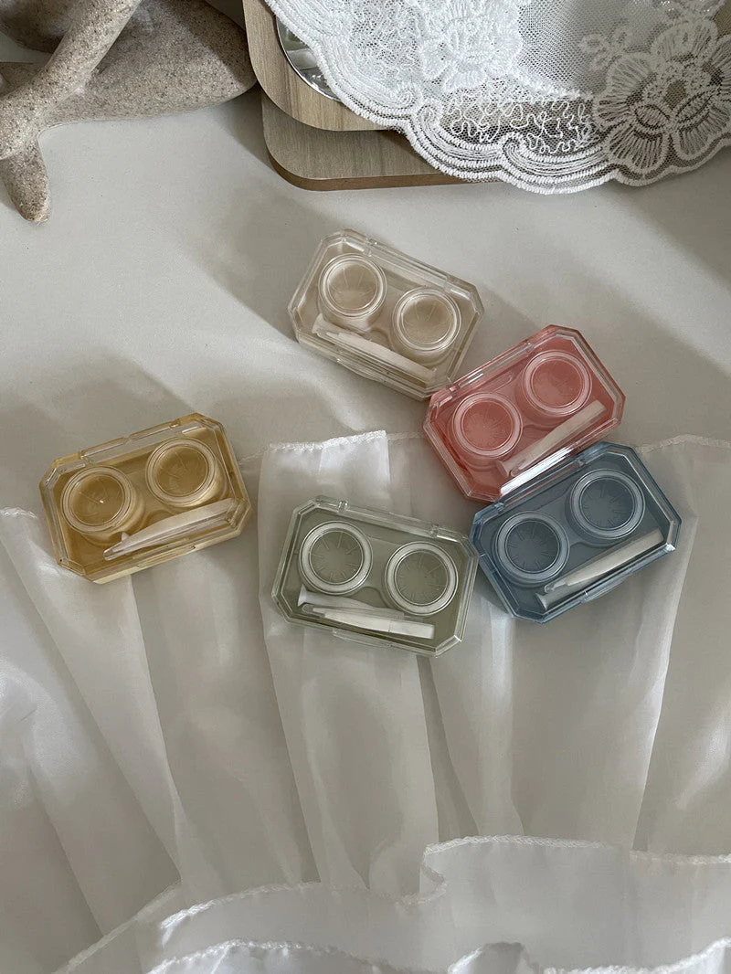 Mini Colored Contact Lens Case - Roseibase
