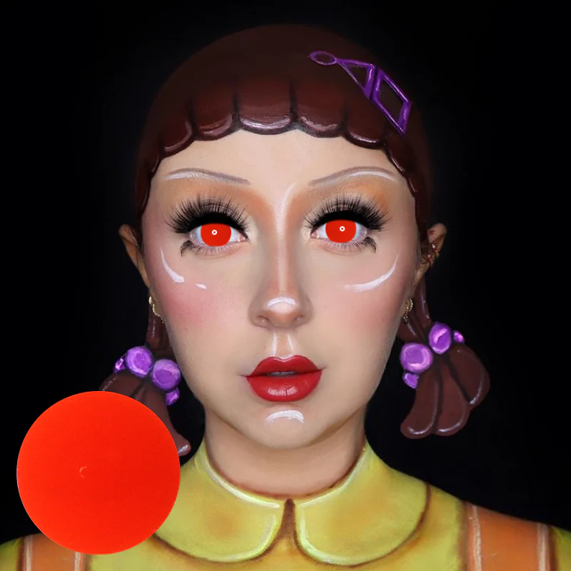Halloween All Red Colored Contact Lenses - Roseibase