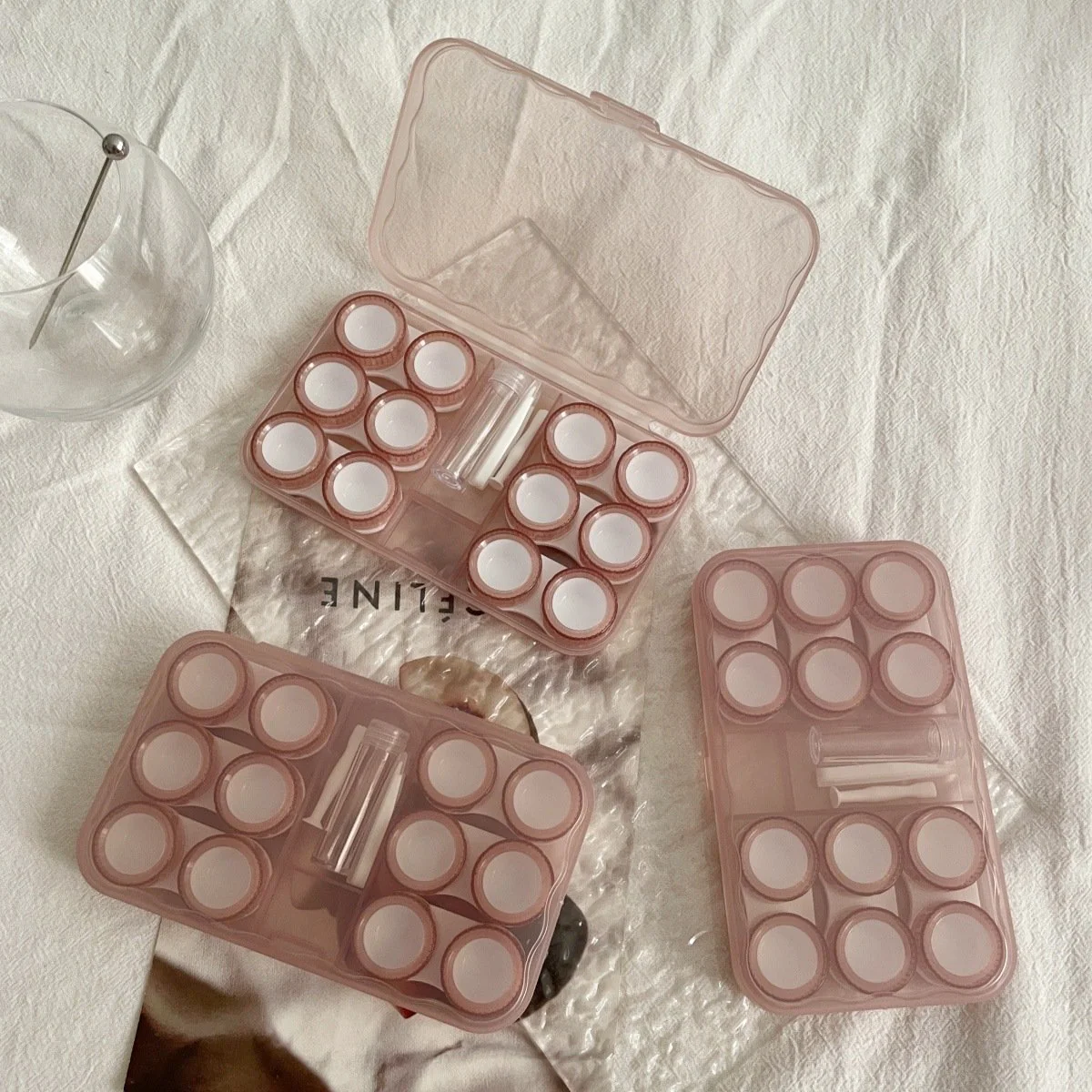 Ins Retro Cold Style Colored Contact Lens Case - Roseibase