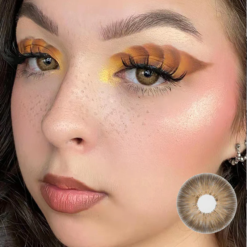 Amazonia Sahara Brown Prescription Colored Contact Lenses - Roseibase