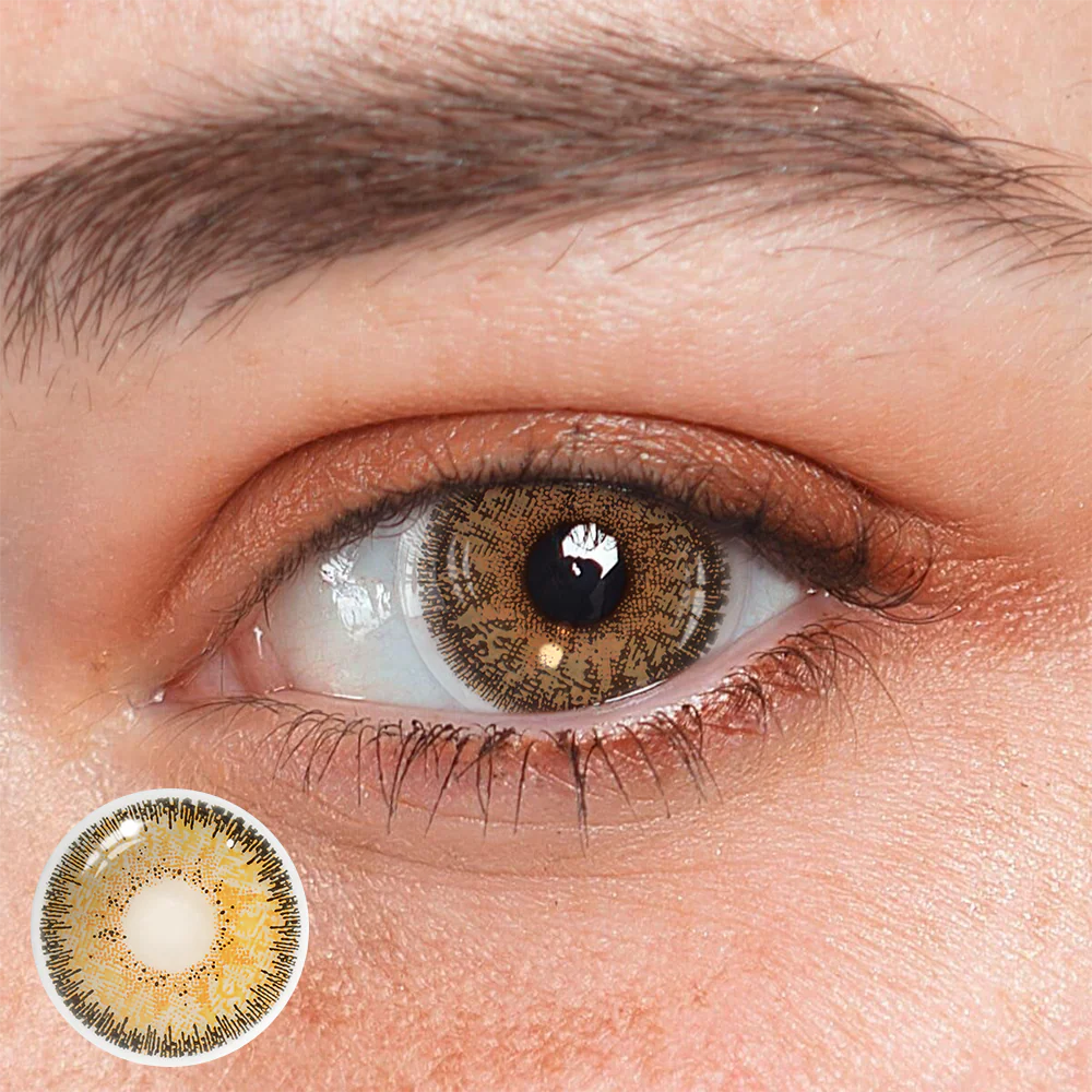 Artemis Golden Sand Colored Contact Lenses - Roseibase