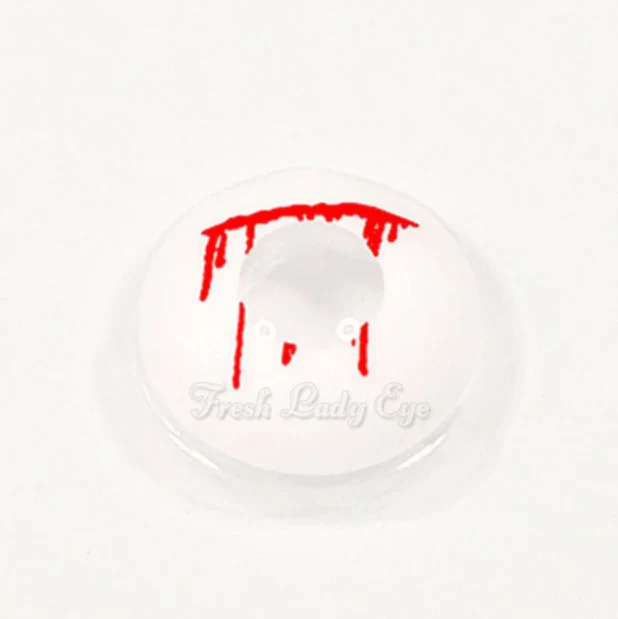 Halloween Trauma White slit Colored Contact Lenses - Roseibase