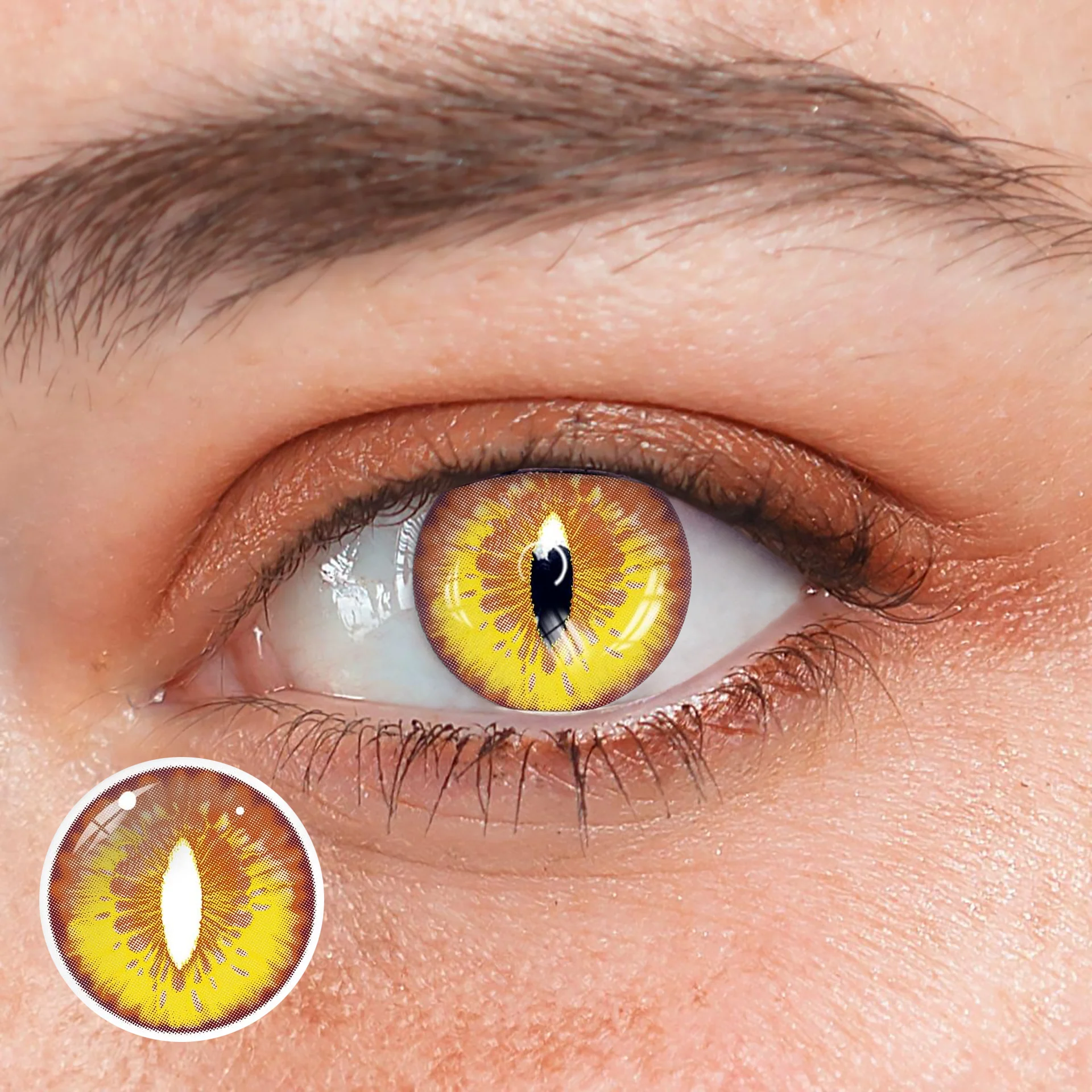 Halloween DragonMaid Yellow Colored Contact Lenses - Roseibase