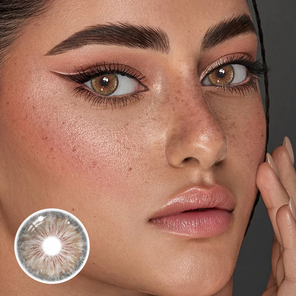 Cyrene Hazel Colored Contact Lenses - Roseibase