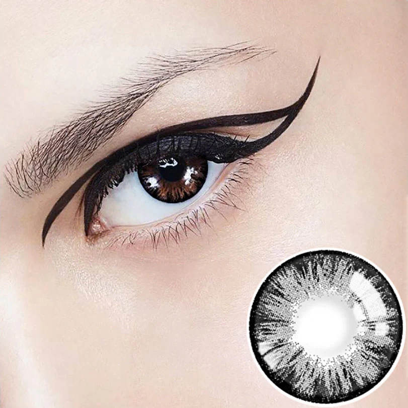 Big Eyes Black Colored Contact Lenses - Roseibase