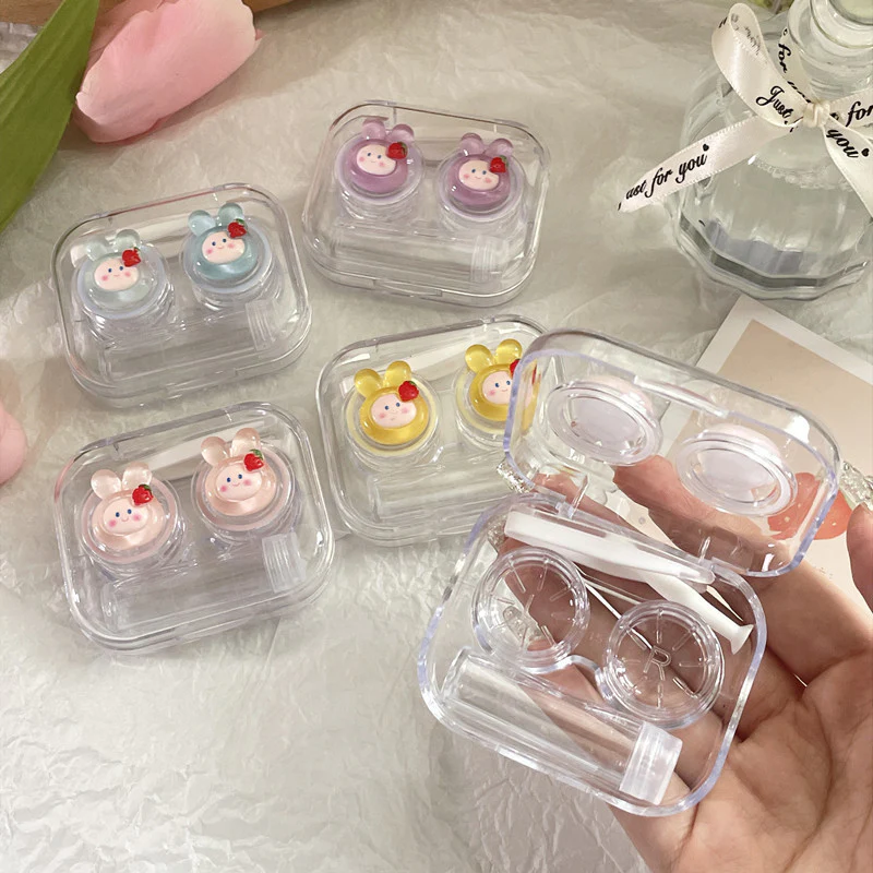 Mini Rabbit Colored Contact Lens Case - Roseibase