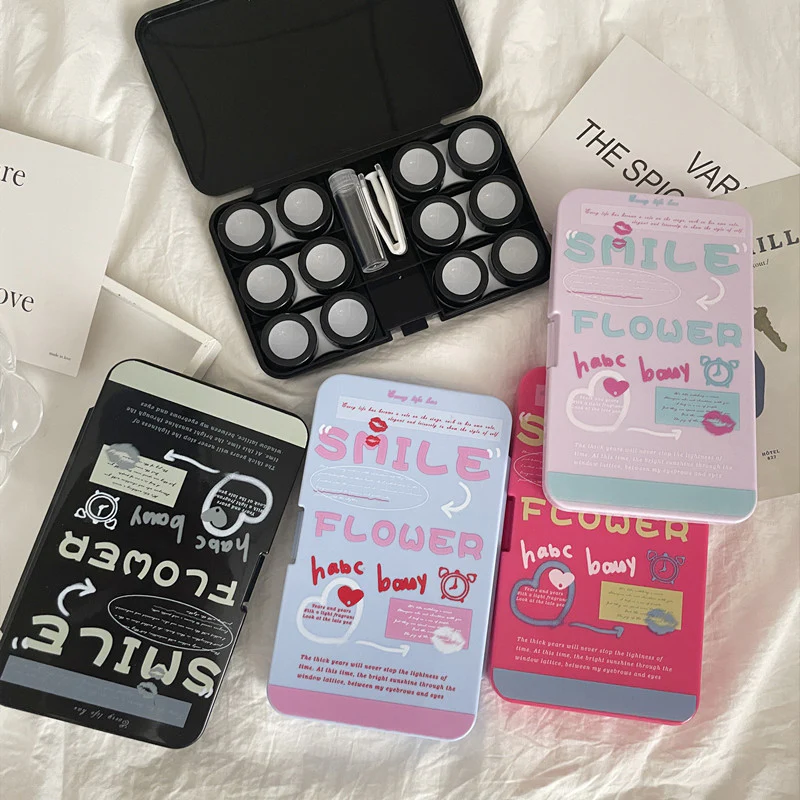 American Creative Text Colored Contact Lens Case - Roseibase