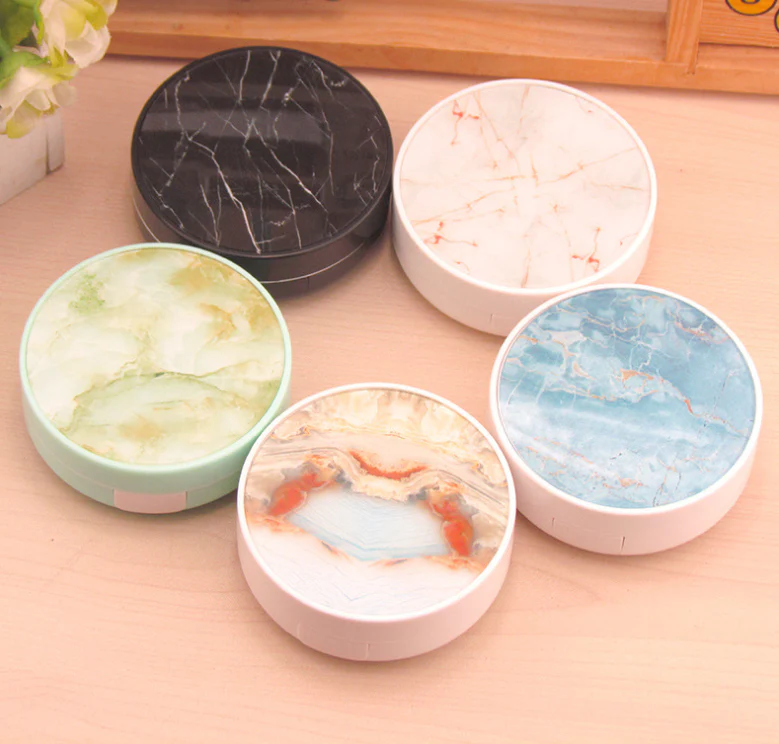 Marble Multicolor Colored Contact Lens Case - Roseibase