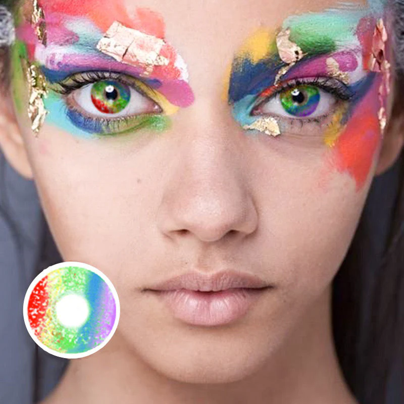 Halloween Rainbow Colored Contact Lenses - Roseibase