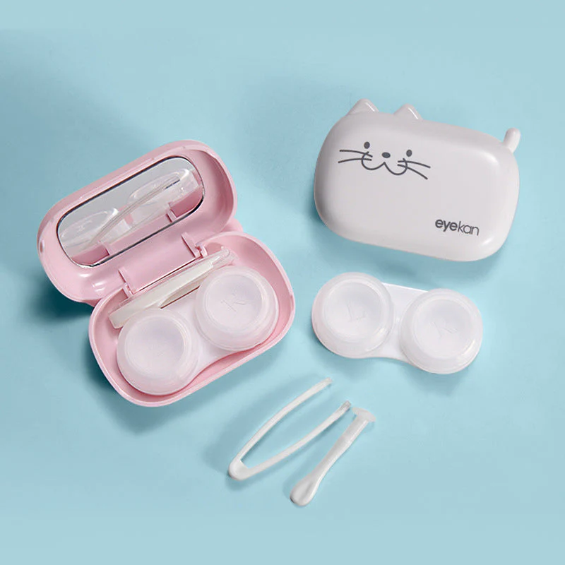 KD Cat Colored Contact Lens Case - Roseibase